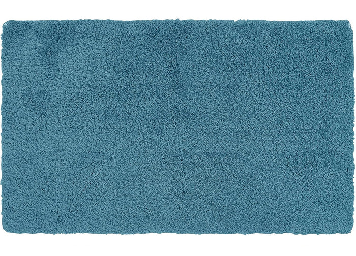 Teal Bath Mat Soft Washable Bathroom Rug Small Tufted Non Skid Carpet 17" x 24"