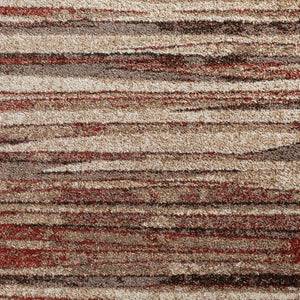 Striped Rug Modern Abstract Area Carpet Orange Rust Red 3x5 5x7 8x10 - Cristo Collection