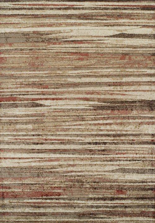 Striped Rug Modern Abstract Area Carpet Orange Rust Red 3x5 5x7 8x10 - Cristo Collection