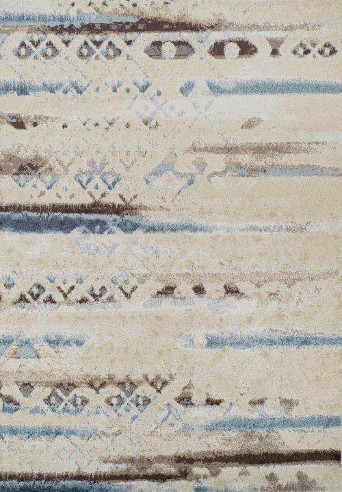 Tribal Rug Modern Abstract Southwestern Area Carpet Blue Beige 3x5 5x7 8x10 - Navarre Collection