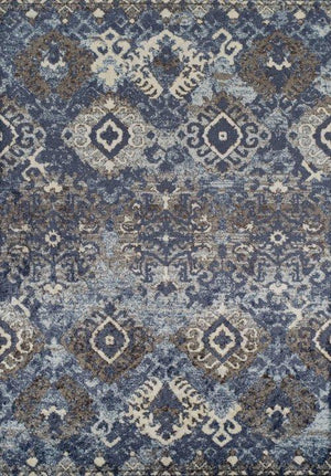 Modern Rug Contemporary Accent Area Carpet Blue Beige 3x5 5x7 8x10 - Forever Collection