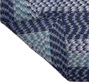 L Shaped Rug Kitchen Country Cottage Blue Braided Rope Area Carpet 24x48x48