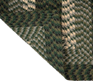 L Shaped Rug Kitchen Country Cottage Green Braided Rope Area Carpet 24x68x68