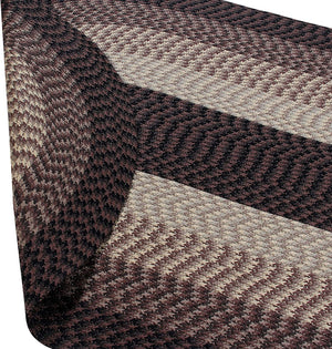 Braided Rugs Brown 7 Piece Set Scatter Area Carpet Throw Mat With Chair Cushions