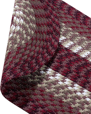 Braided Rugs Burgundy 7 Piece Set Scatter Area Carpet Throw Mat With Chair Cushions