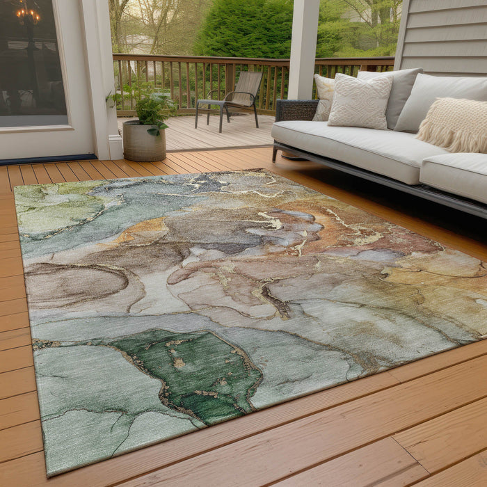 Watercolor Rug Pattern Colorful Abstract Washable Area Carpet Indoor Outdoor