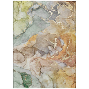 Watercolor Rug Pattern Colorful Abstract Washable Area Carpet Indoor Outdoor