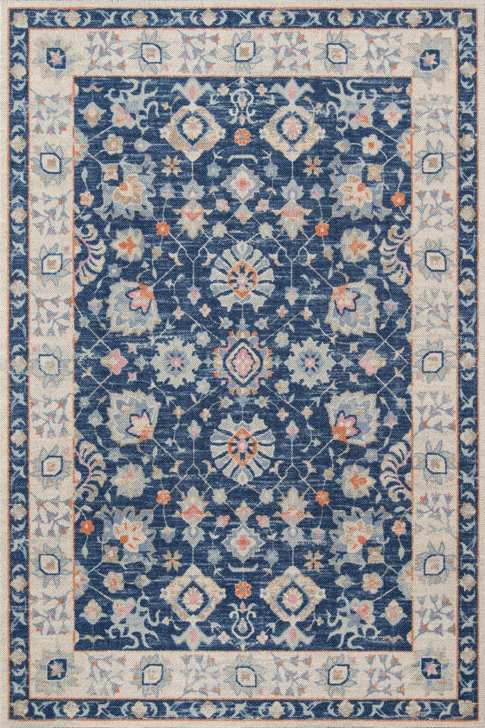 Blue Oriental Rug Floral Tribal Area Carpet Floor Mat 2x3 2x8 3x5 5x8 6x9 8x10