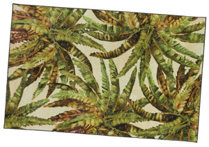 Beach Rug Area Throw Carpet Living Room Bedroom Dining Mat Green Jungle 5x8