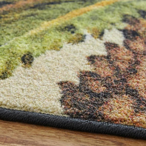 Beach Rug Area Throw Carpet Living Room Bedroom Dining Mat Green Jungle 5x8