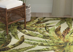 Beach Rug Area Throw Carpet Living Room Bedroom Dining Mat Green Jungle 5x8