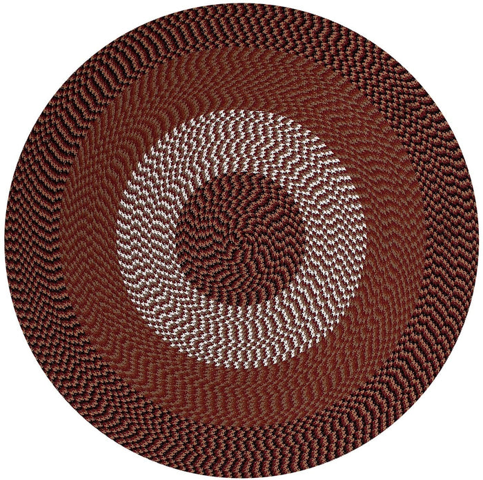 Braided Rug Round Burgundy Country Rope Area Carpet Throw Mat