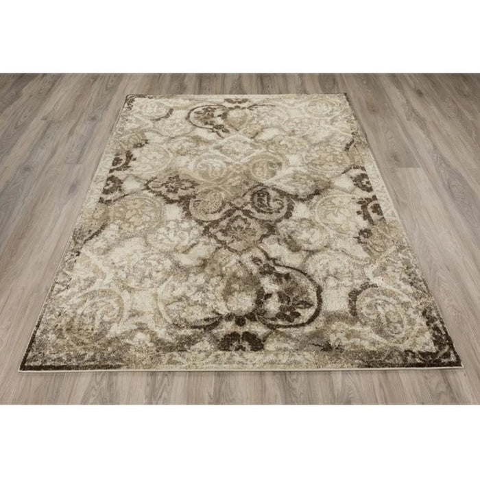 Contemporary Rug Brown Living Room Kitchen Hallway Area Carpet - 3' x 5'