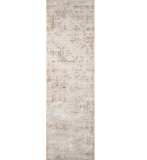 Long Beige Distressed Contemporary Runner Rug Area Carpet Throw Mat For Hallway 2x8