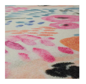 Floral Rug Pink Blue Area Throw Carpet Living Room Bedroom Dining Floor Mat 10x10