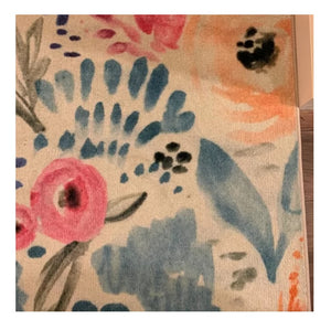 Floral Runner Rug Pink Blue Area Throw Carpet Living Room Bedroom Dining Floor Mat 2x6