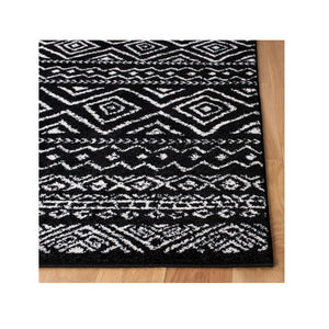 Geometric Rug Black Bohemian Bedroom Dining Living Room Carpet Area Floor Mat 4x6