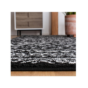 Geometric Rug Black Bohemian Bedroom Dining Living Room Carpet Area Floor Mat 4x6