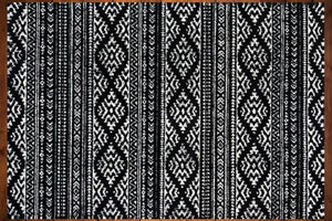 Geometric Rug Black Bohemian Bedroom Dining Living Room Carpet Area Floor Mat 4x6