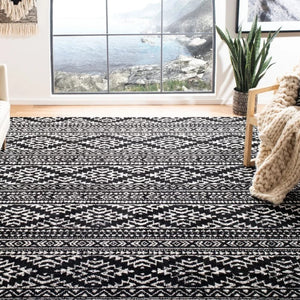 Geometric Rug Black Bohemian Bedroom Dining Living Room Carpet Area Floor Mat 5x8