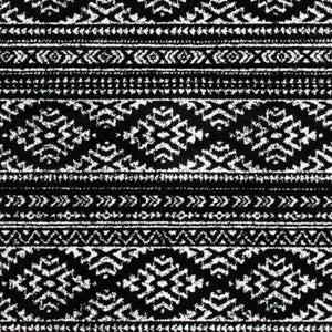 Geometric Rug Black Bohemian Bedroom Dining Living Room Carpet Area Floor Mat 5x8