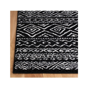 Geometric Rug Black Bohemian Bedroom Dining Living Room Carpet Area Floor Mat 5x8