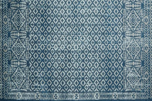 Geometric Rug Contemporary Area Throw Carpet Bedroom Living Room Blue Mat 5x8