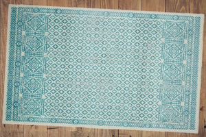 Geometric Rug Contemporary Area Throw Carpet Bedroom Living Room Teal Mat 5x8