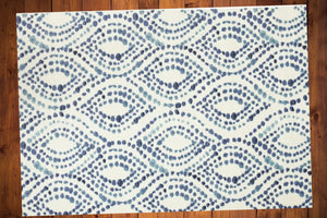 Geometric Rug Contemporary Multi Area Throw Carpet Bedroom Living Room Blue Mat 8x10