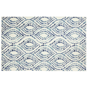 Geometric Rug Contemporary Multi Area Throw Carpet Bedroom Living Room Blue Mat 8x10