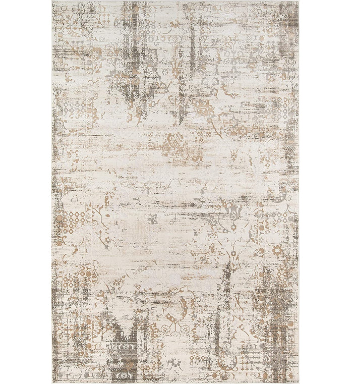 Oriental Rug Abstract Distressed Brown Area Carpet Throw Mat 3' x 5' For Hallway Bedroom Kitchen