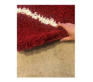 Long Runner Rug Shag Carpet Modern Contemporary Red Bedroom Hallway Floor Mat 2x6