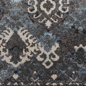 Modern Rug Contemporary Accent Area Carpet Gray Grey Blue 3x5 5x7 8x10 - Forever Collection